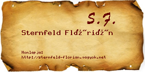 Sternfeld Flórián névjegykártya